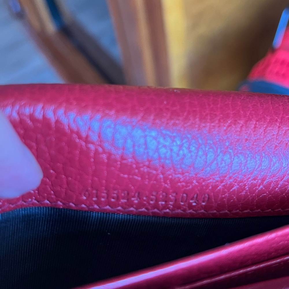 Gucci Red Leather Double G Wallet GUC - Picture 10 of 10